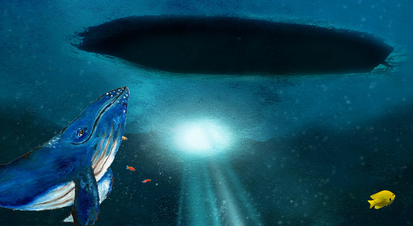 will looking up to see a boat